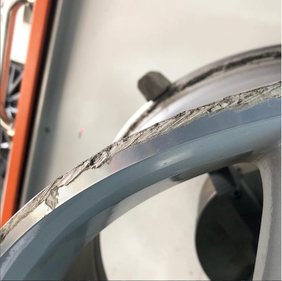 AMG Curb rash on machined lip